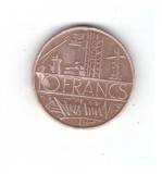 Moneda Franta 10 francs/franci 1977, stare buna, curata, Australia si Oceania, Bronz-Aluminiu