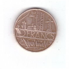 Moneda Franta 10 francs/franci 1977, stare buna, curata
