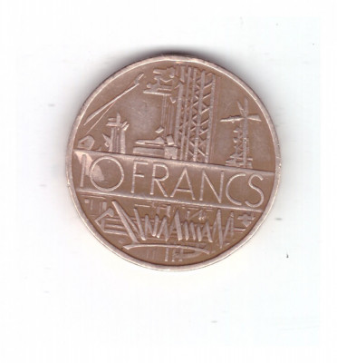 Moneda Franta 10 francs/franci 1977, stare buna, curata foto