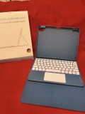 Husă cu Tastatură pentru iPad Air 11"/10.9", Trackpad, Backlight 7 Culori &ndash; Albastru Navy