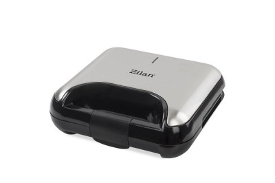 Sandwich-maker ZILAN 5 in 1 ZLN-3932, Negru/Inox 800 W, 5 tipuri de placi grill, triunghi, sandwich, waffle, nuci, foto