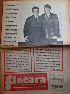 flacara 20 aprilie 1978-vizita lui ceausecu in SUA,orasul alesd foto
