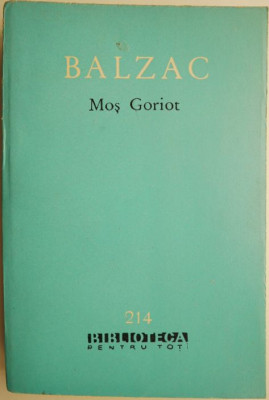 Mos Goriot &amp;ndash; Honore de Balzac foto