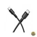 Cablu Date si Incarcare USB-C - USB-C Borofone BX116 Certain 60W 1m Negru