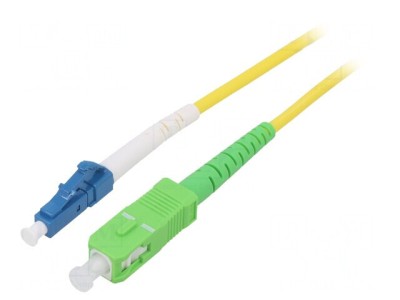 Patch cord fibră OS2 LC/UPC-SC/APC 3m galben foto