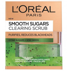 Scrub exfoliant cu zahar pentru ten cu puncte negre L Oreal Paris Smooth Sugars Clear Scrub 50 ml foto