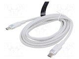Cablu USB 2.0 USB C VENTION 2m alb nichelat