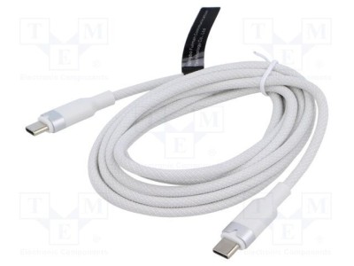 Cablu USB 2.0 USB C VENTION 2m alb nichelat foto