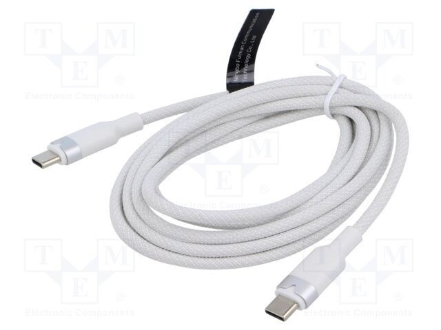 Cablu USB 2.0 USB C VENTION 2m alb nichelat