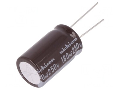 Condensator Electrolitic THT 180uF 250V 18x31.5mm foto