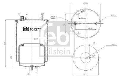 FEBI BILSTEIN 101277 Burduf, suspensie pneumatica foto