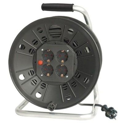 Derulator cu cablu 3x2.5mm2 si sigurantǎ , 40m foto