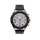 Ceas Barbatesc Tianxhen A228, Quartz, Cadran 4cm, Curea Piele Ecologica Neagra, Cutie Inclusa