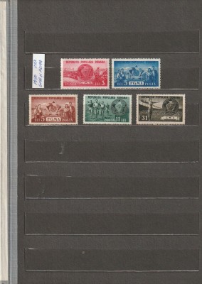 ROMANIA 1950 LP 273 G.M.A. SI F.G.M.A. SERIE MNH NESTAMPILATA foto