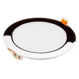 Panou led slim rotund 18w 4000k - crom