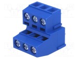 Regletă de conexiuni NINIGI pentru PCB &icirc;n unghi 90&deg;, 5mm, 6 piste