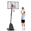 SPORTNOW Cos Baschet Reglabil 2.4-2.9m, Portabil pe Roti, Panou Robust