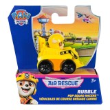 PATRULA CATELUSILOR PUP SQUAD RACERS AIR RESCUE VEHICUL METALIC RUBBLE SCARA 1