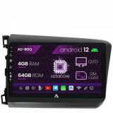 Cumpara ieftin Navigatie Honda Civic (2012-2015), Android 12, Q-Octacore 4GB RAM + 64GB ROM, 9 Inch - AD-BGQ9004+AD-BGRKIT007