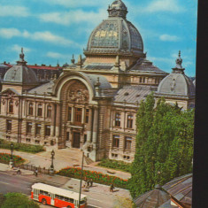 CPIB 19902 CARTE POSTALA - BUCURESTI. PALATUL CEC, AUTOTURISM, AUTOBUZ