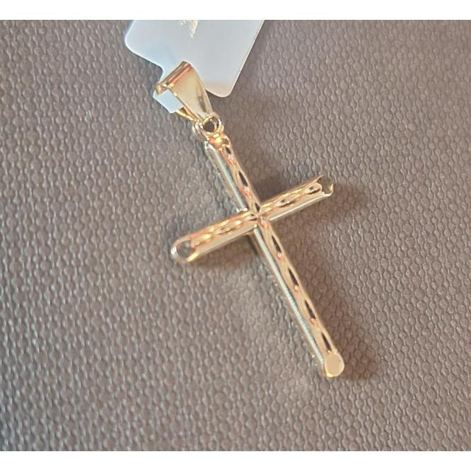 Cruce fin gravata placata cu aur Christie - 2.5 cm