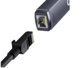 ADAPTOR RETEA Baseus Lite, USB Type-C to RJ-45 Gigabit LAN,metalic, LED, gri &amp;quot;WKQX000313&amp;quot;