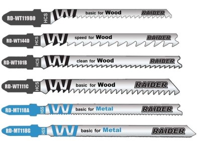 Set 10 lame pentru fierastrau pendular lemn si metal T, Raider 155414 foto