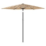 Umbrela soare de gradina cu stalp din otel, maro 223x223x213 cm
