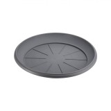 Farfurie Ghiveci Flori, Antracit, Diametru 23cm, &Icirc;nălțime 3cm, Plastic
