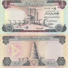 1978, ½ dinar (P-62a.2) - Irak - stare UNC!