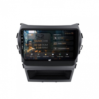 Navigatie Hyundai Santa Fe IX45 (2013-2017) 2GB RAM Android 13 GPS Wi-FI Carplay Android Auto USB Bluetooth Radio Waze Touchscreen 9 inch foto