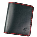 Portofel din piele naturala, personalizabil, Odin, rosu