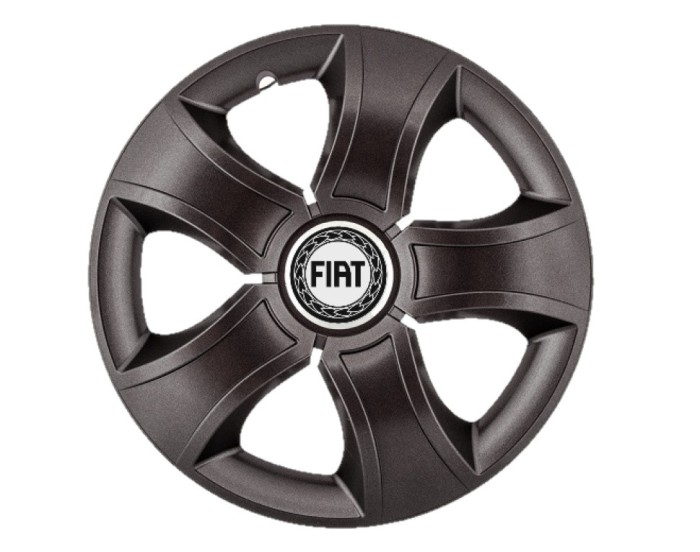 Set 4 capace roti Bis Negru R15 pentru gama auto Fiat
