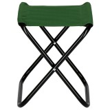 Scaun pliabil pentru camping sau pescuit, cadru metalic, maxim 100 kg, 26x26x34 cm, verde Household NewTrend