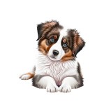 Cumpara ieftin Sticker decorativ Australian Shepherd Dog, Alb, 59 cm, 5551ST, Oem