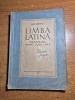 Manual de limba latina - pentru clasa a 8-a - din anul 1956