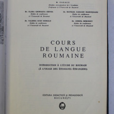 COURS DE LANGUE ROUMAINE INTRODUCTION A L`ETUDE DU ROUMAIN , 1976