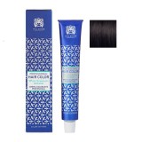 Saten natural mediu - 4.0 Vopsea de par cu plex si arginina Valquer 60g