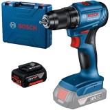 Bosch GSR 185-LI + GBA - Masina de gaurit si insurubat 50 Nm valiza plastic + Acumulator Li-Ion 18 V 5 Ah