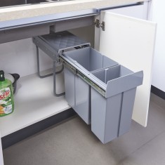 Cos gunoi incorporabil Froland 1x20L+1x10L [en.casa] HausGarden Leisure foto