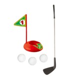 Set Mini Golf Pentru Copii, Accesorii 1 Crosa si 3 Mingi, Tnagora&reg;, Multicolor, 60 cm