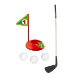 Set Mini Golf Pentru Copii, Accesorii 1 Crosa si 3 Mingi, Tnagora&reg;, Multicolor, 60 cm
