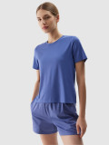 Tricou de antrenament din material reciclat pentru femei - bleumarin, 4F Sportswear