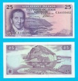 Islanda (p#43) 25 Kronur L1961 UNC &#039;Prima emisie Sedlabanki Islands&#039; serie: CA4155452