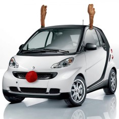 Set Decorațiuni Auto, Coarne și Nas Ren, &Icirc;nălțime Coarne 43cm, Diametru Nas 14cm, Multicolor