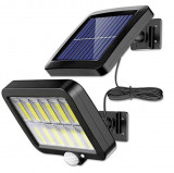 Proiector solar LED 120 COB, 30W, senzor miscare, telecomanda, 3 moduri de iluminare, IPF