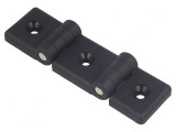 Balama tehnopolimer neagră 124mm x 36mm pentru profile