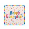 Set 20 de servetele de masa, flippy, model happy everyday, 17 x 17 cm, multicolor