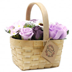 Buchet de Flori de Sapun - Mare Violet in Cos de Rachita
