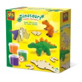 Set creativ - Schelete de dinozauri din lemn si plastilina, SES Creative